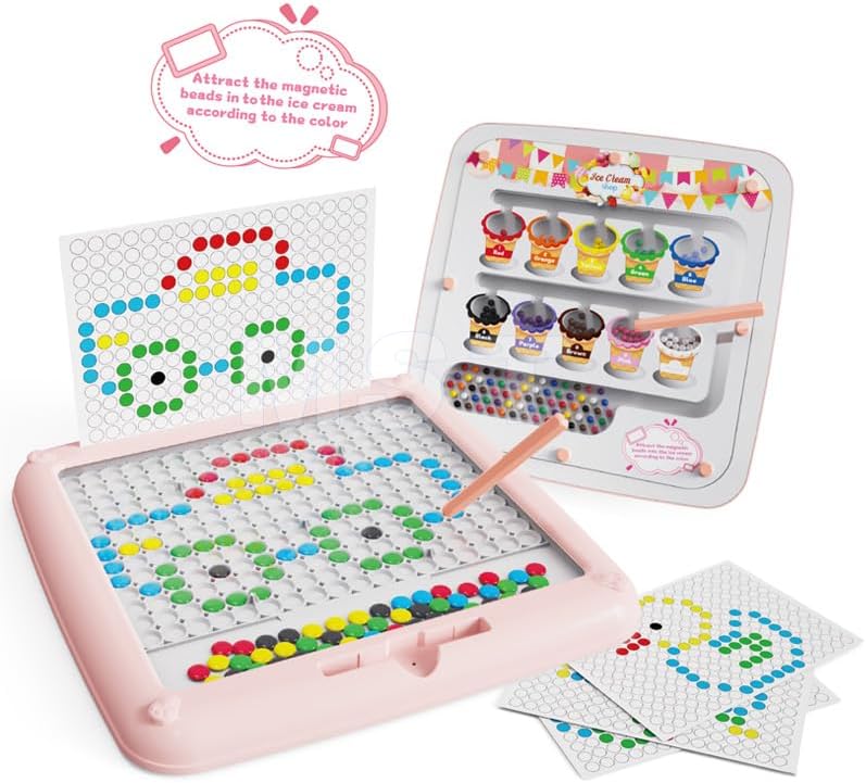 2in1 Magnetic Bead and Color Matching Drawing Board - 134 - Default Title - Odeez | Educational Toys Pakistan