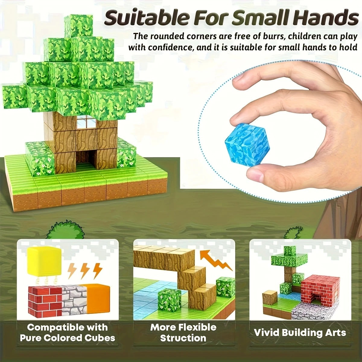 Super World Magnetic Cube Building Blocks 128 pieces - B46