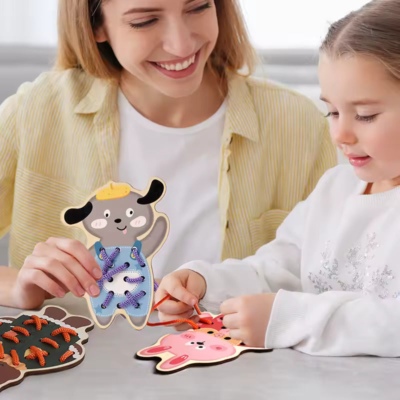 Wooden Animal Threading Basic Life Skills - 279