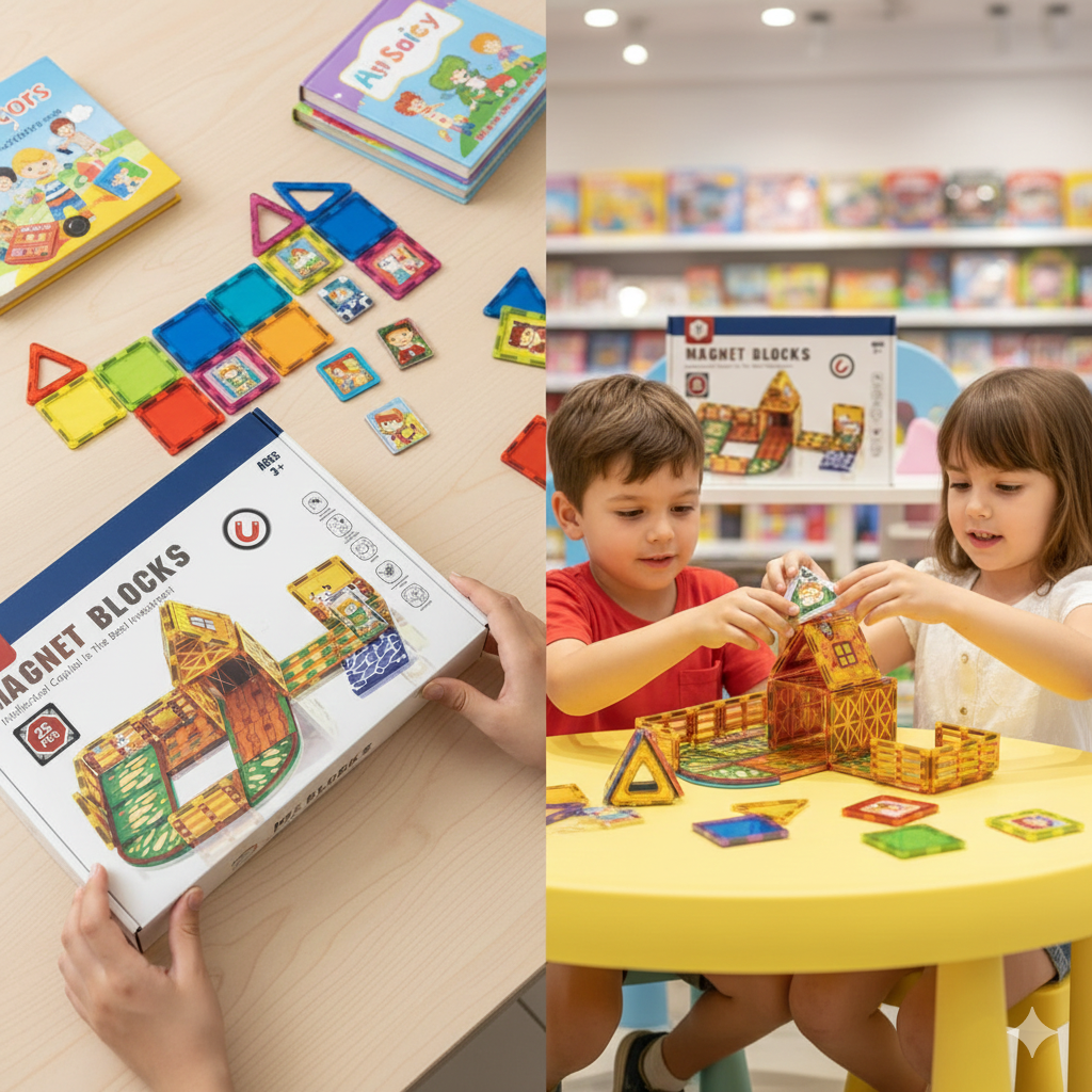 STEM Farm Magnetic Tiles Construction Blocks 25 pieces - 74A