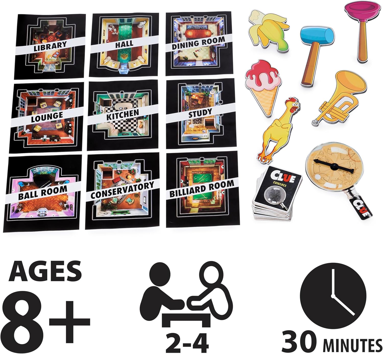 Clue Giant Edition Family Fun Board Game - 8Y5