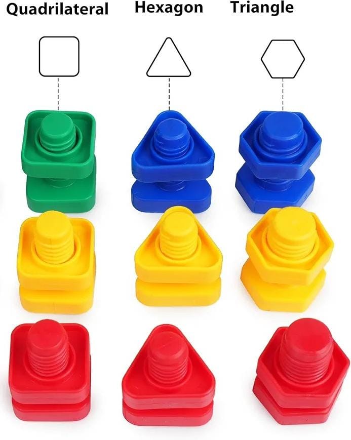STEM Nuts and Bolts Building Blocks 18 pieces - 018 - Default Title - Odeez | Educational Toys Pakistan