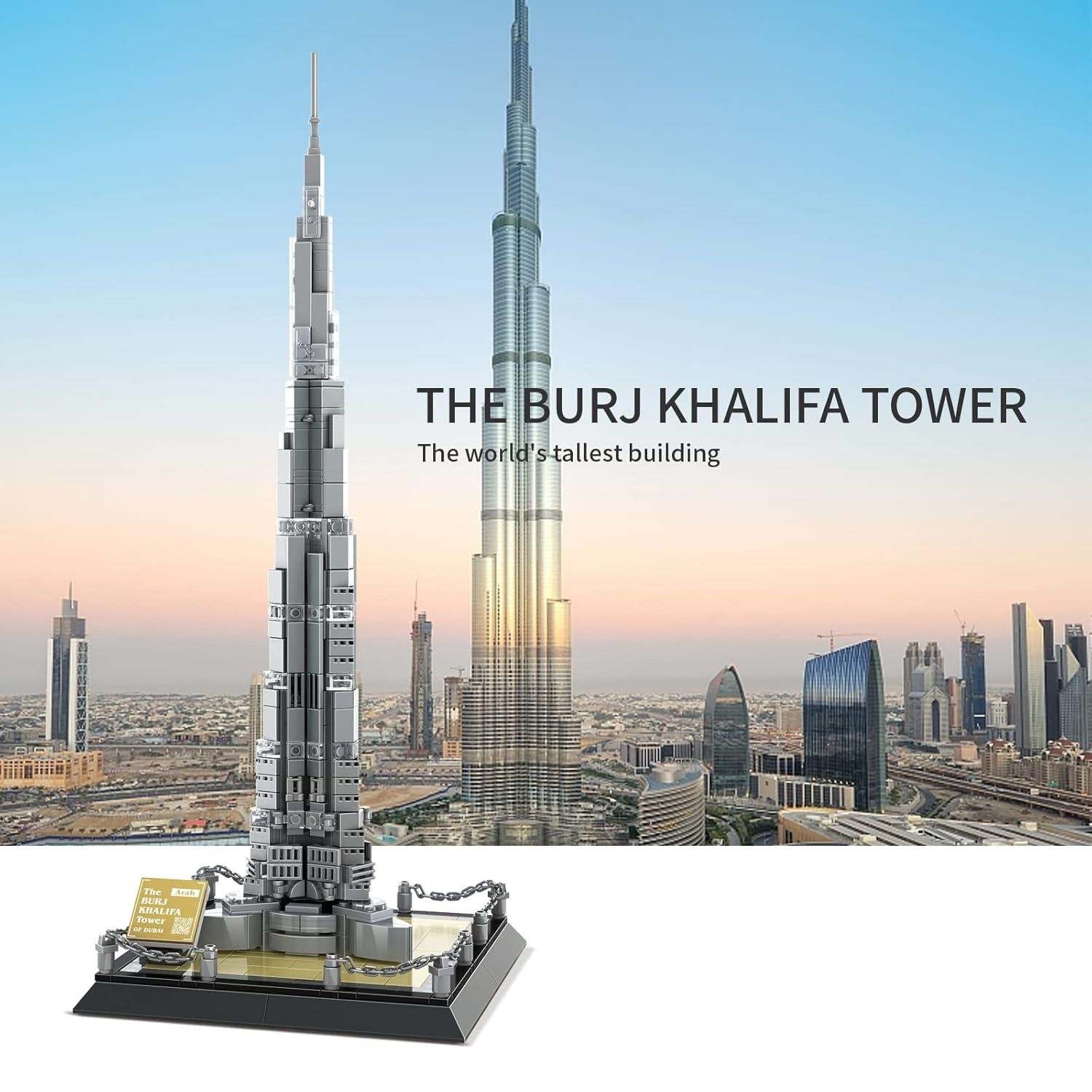 The Burj Khalifa Tower Dubai Building Blocks Model - 555 Pieces