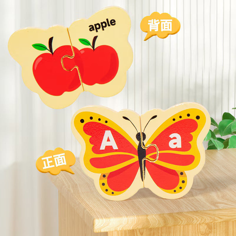 Wooden Butterfly Alphabets Learning Matching Set - 861