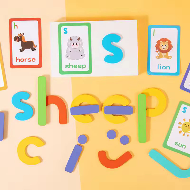 Wooden Letter Stick Learning Word Game 52 pieces - 588