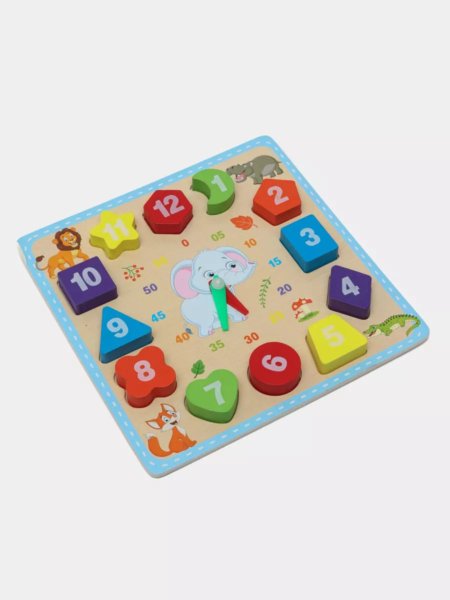 Wooden Digital Children Early Educational Clock - 5574 - Default Title - Odeez | Educational Toys Pakistan