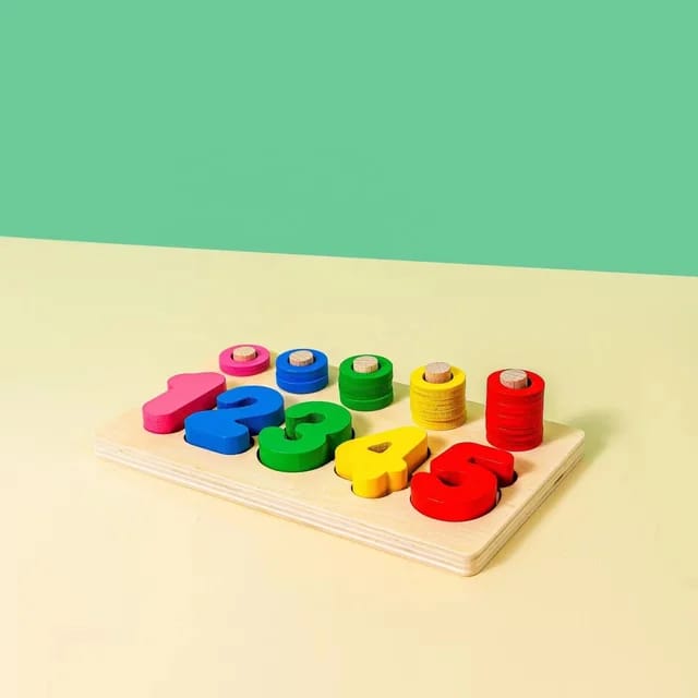 2in1 Colorful Ring and Number Learning Plate - 65A - Default Title - Odeez | Educational Toys Pakistan