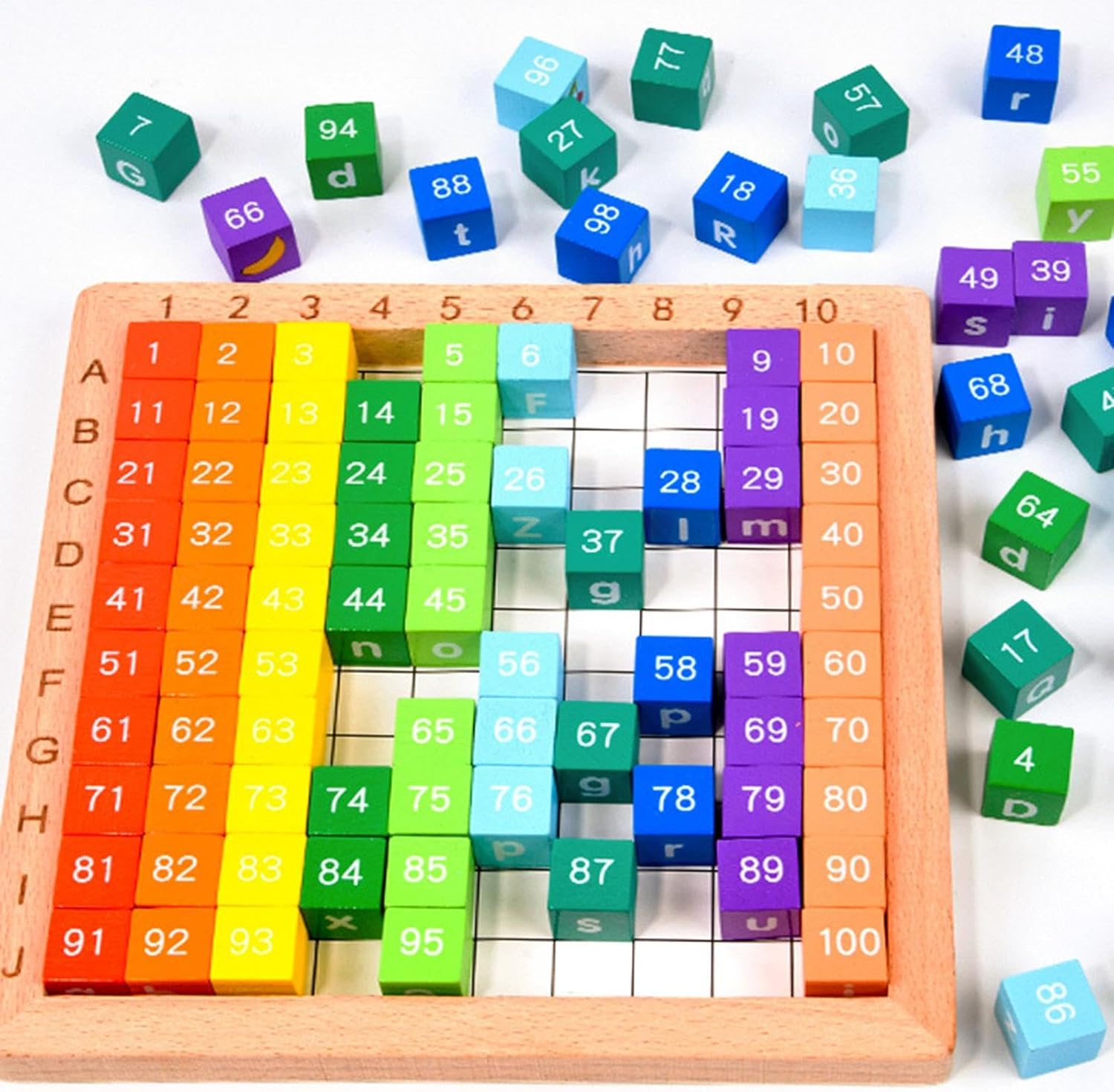 Wooden Multifunctional Number, Alphabet and Animals Pattern Blocks - 096 - Default Title - Odeez | Educational Toys Pakistan