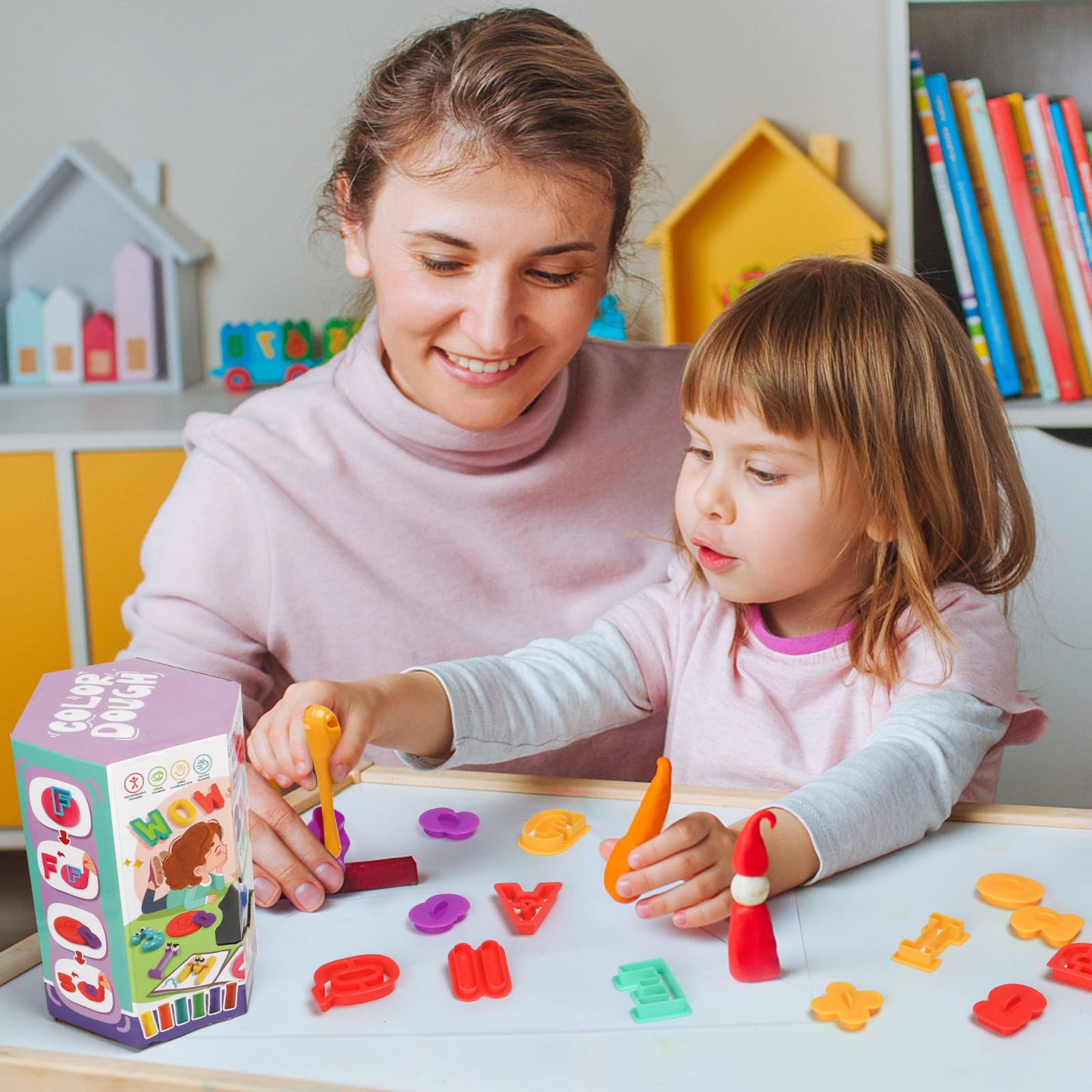 Letters and Number Color Dough Play Set - 684 - Default Title - Odeez | Educational Toys Pakistan