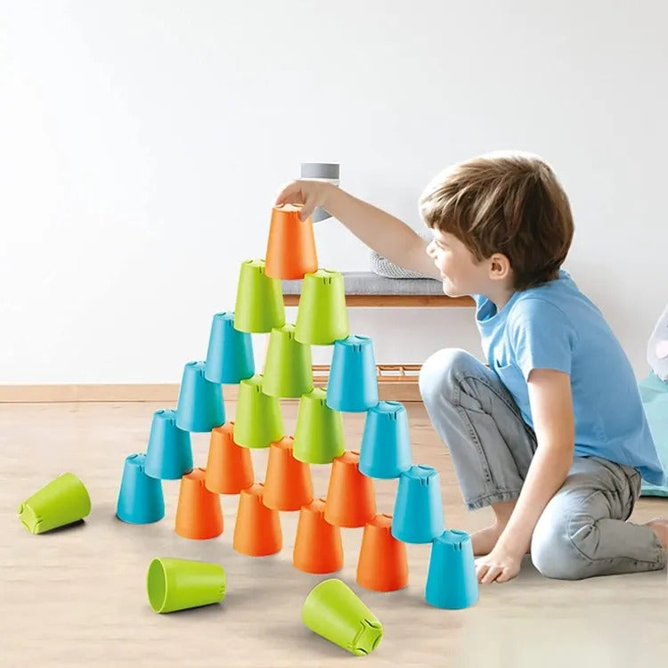 3in1 Quick Stacking Cup Play Set - 698 - Default Title - Odeez | Educational Toys Pakistan