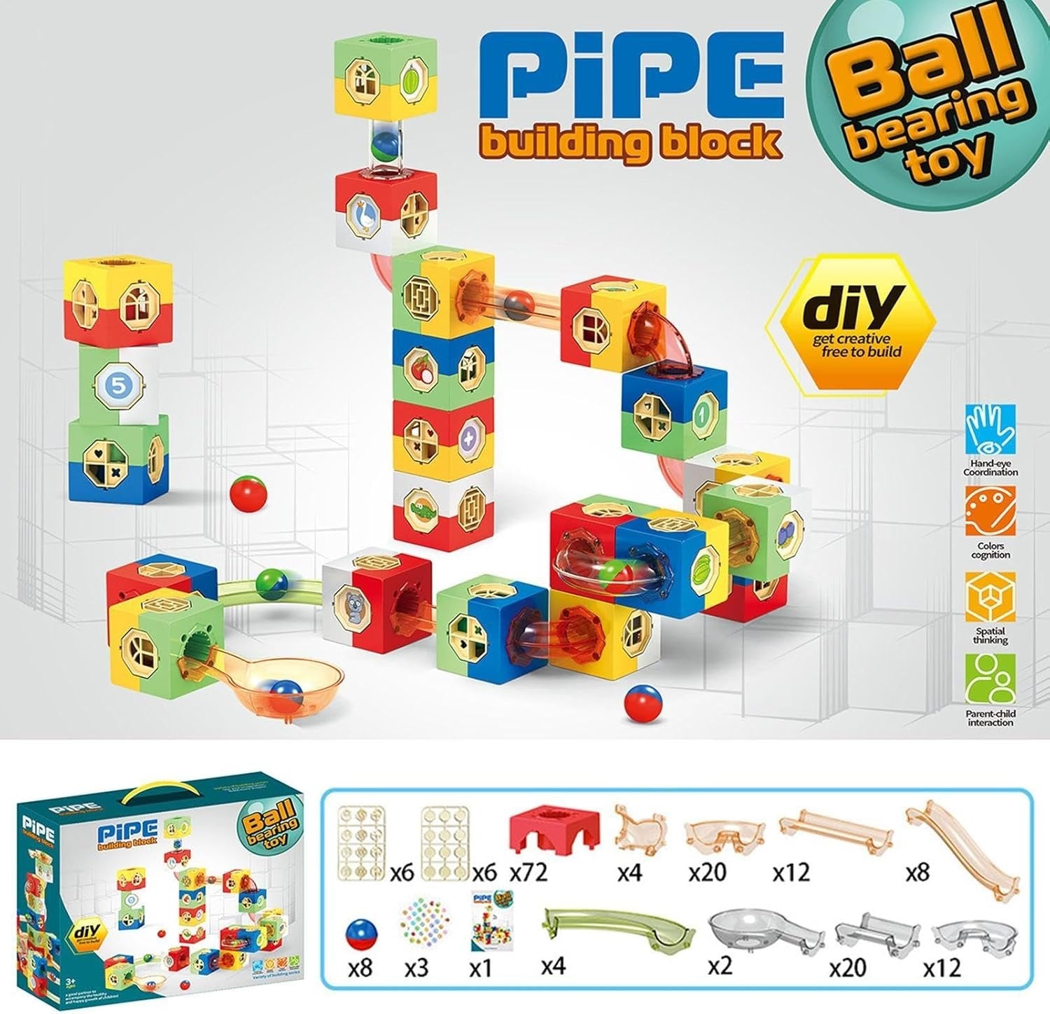 DIY Marble Ball Pipe Building Blocks - 098
