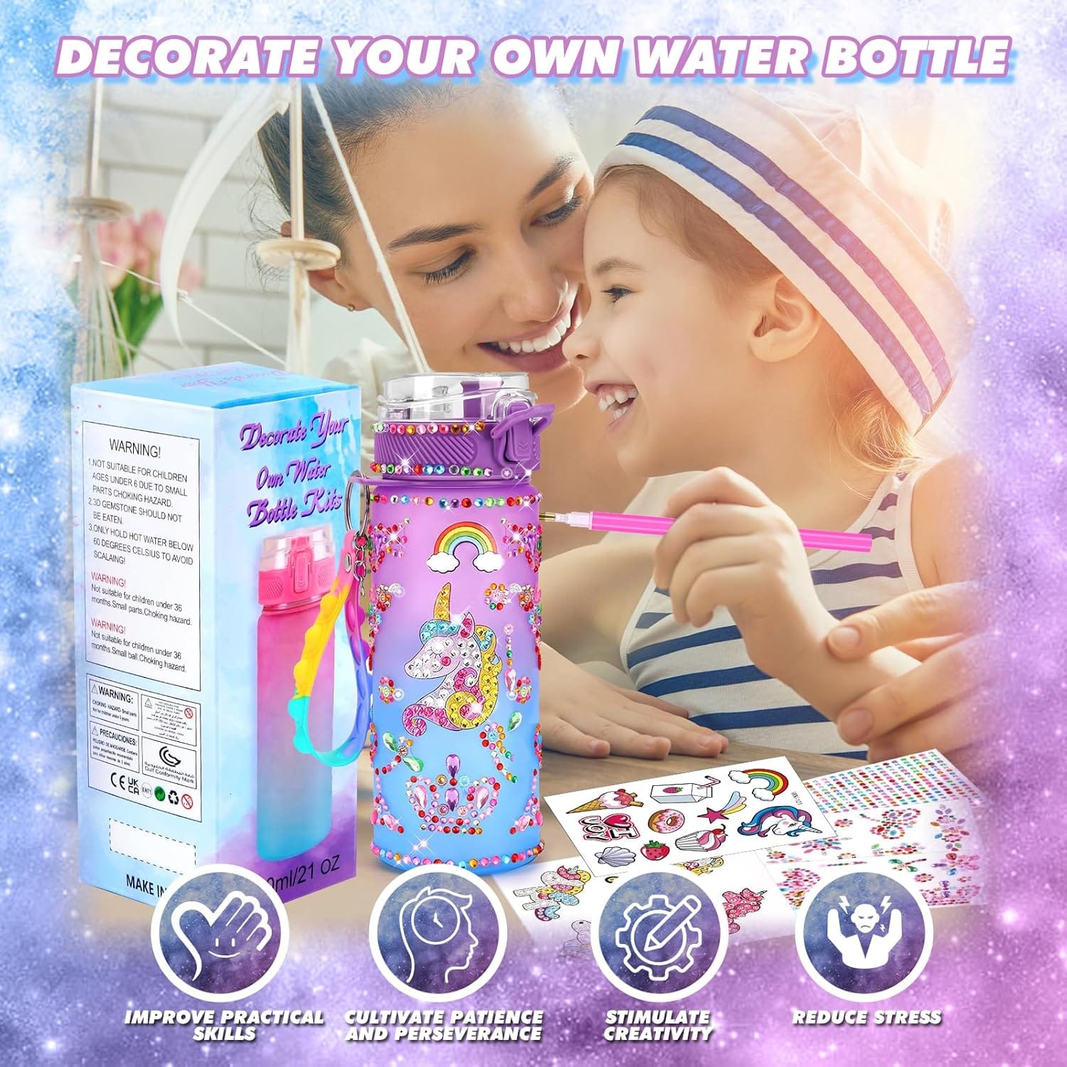 Decorate Your Own Water Bottle 600ML - 388