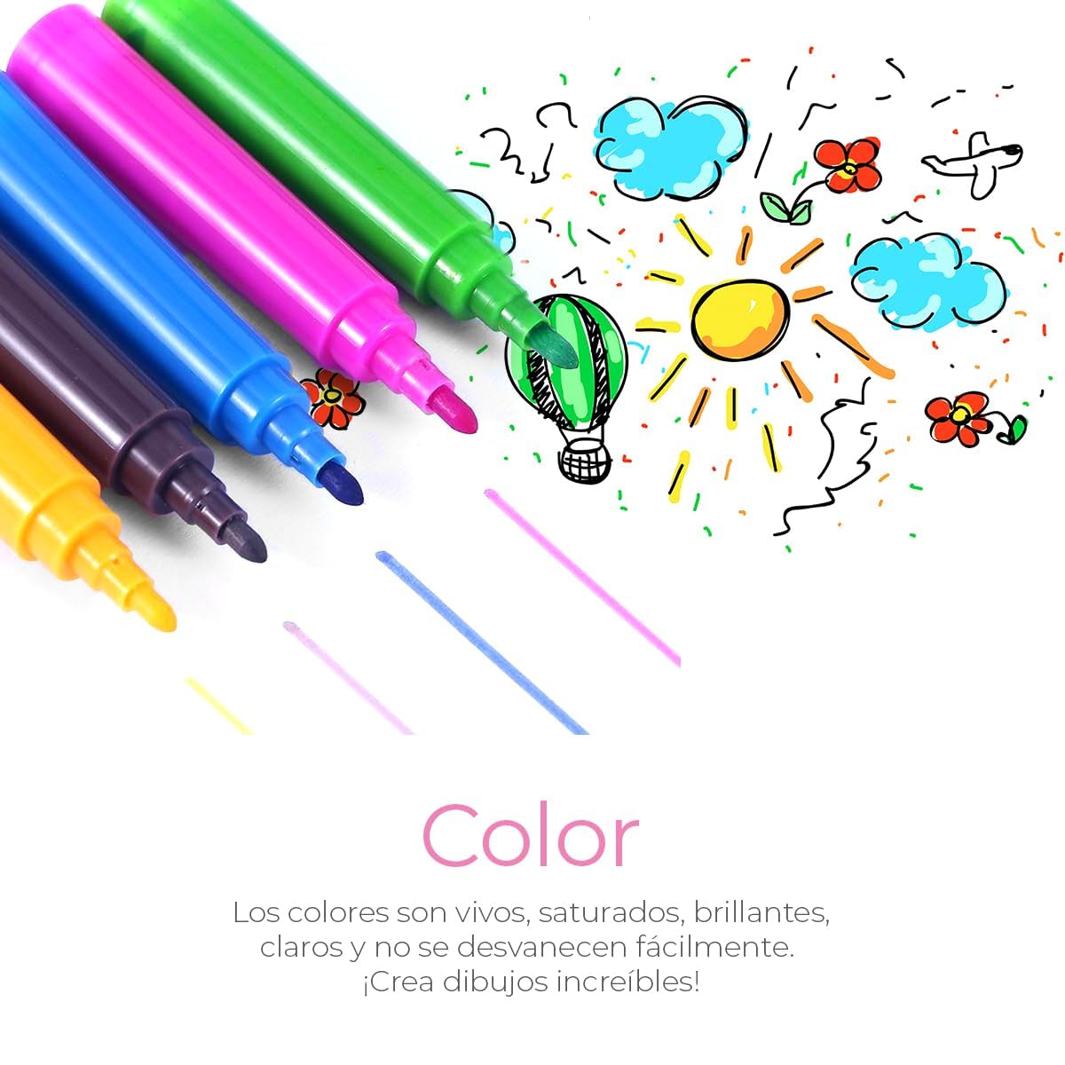 Random Theme Coloring and Drawing Art Set Folding Suitcase 145 pieces - 145