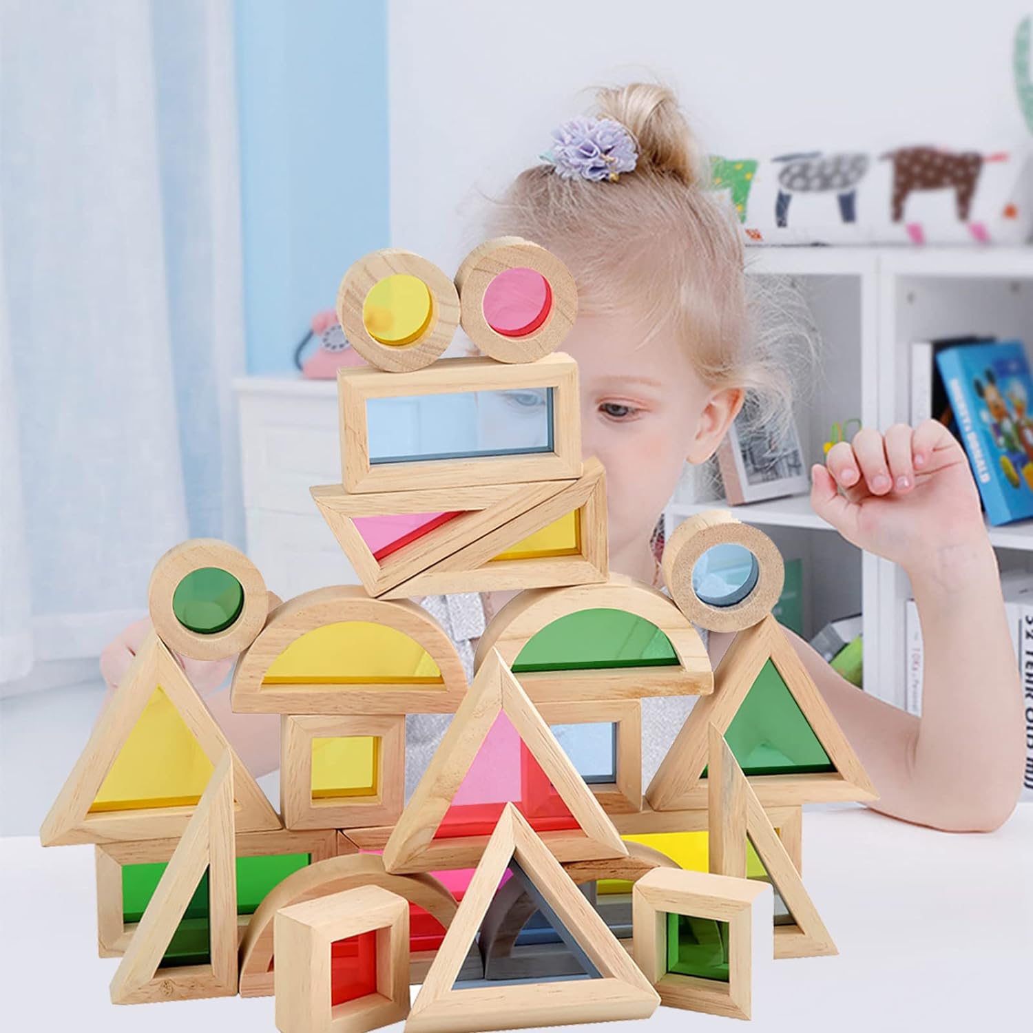 Wooden Constructive Playthings Color Mixing Building Blocks - 24 pieces - Default Title - Odeez | Educational Toys Pakistan
