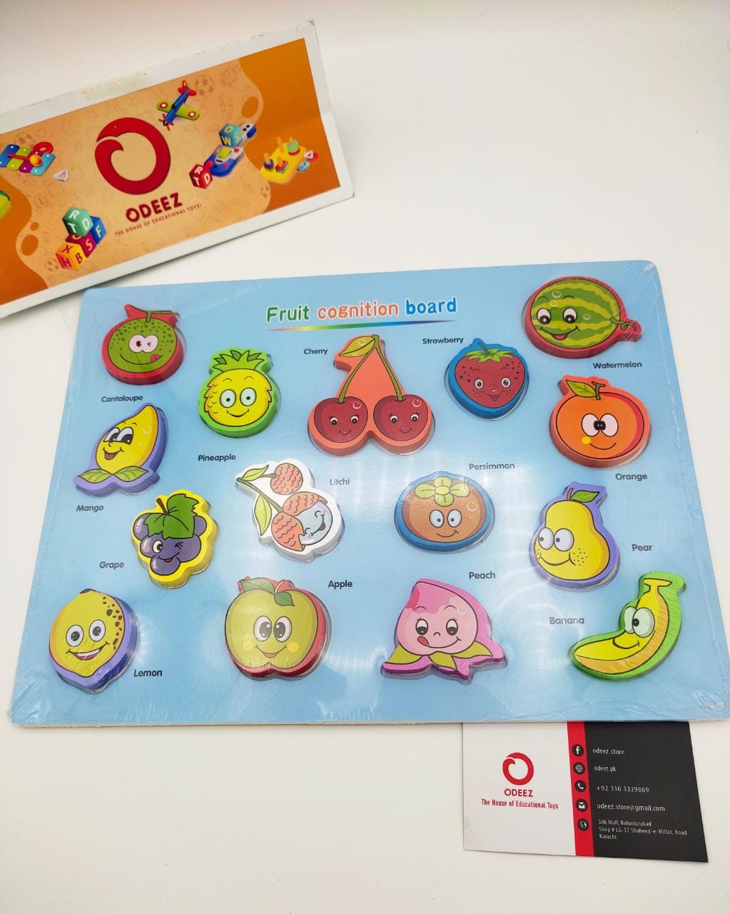3D Fruits Cognition Wooden Board - Default Title - Odeez | Educational Toys Pakistan