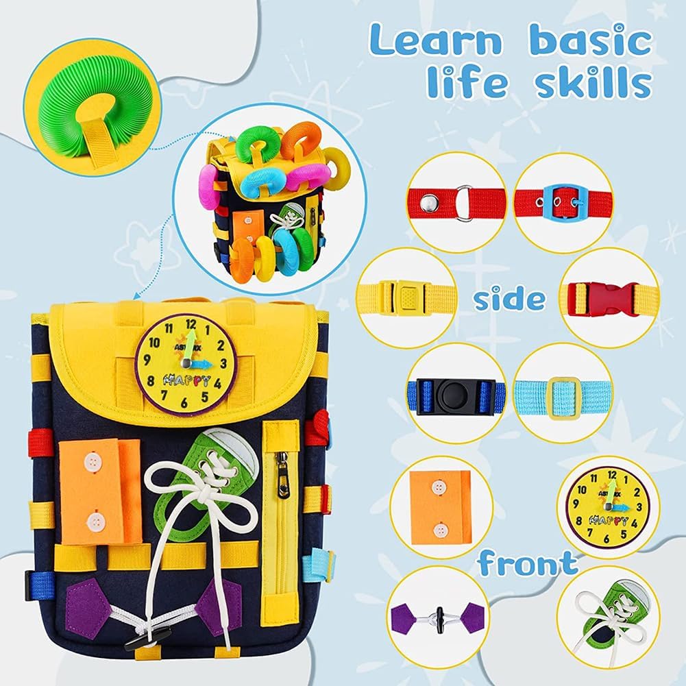 Toddler Busy Learning Kit with Pop Tubes Backpack - 926 - Default Title - Odeez | Educational Toys Pakistan