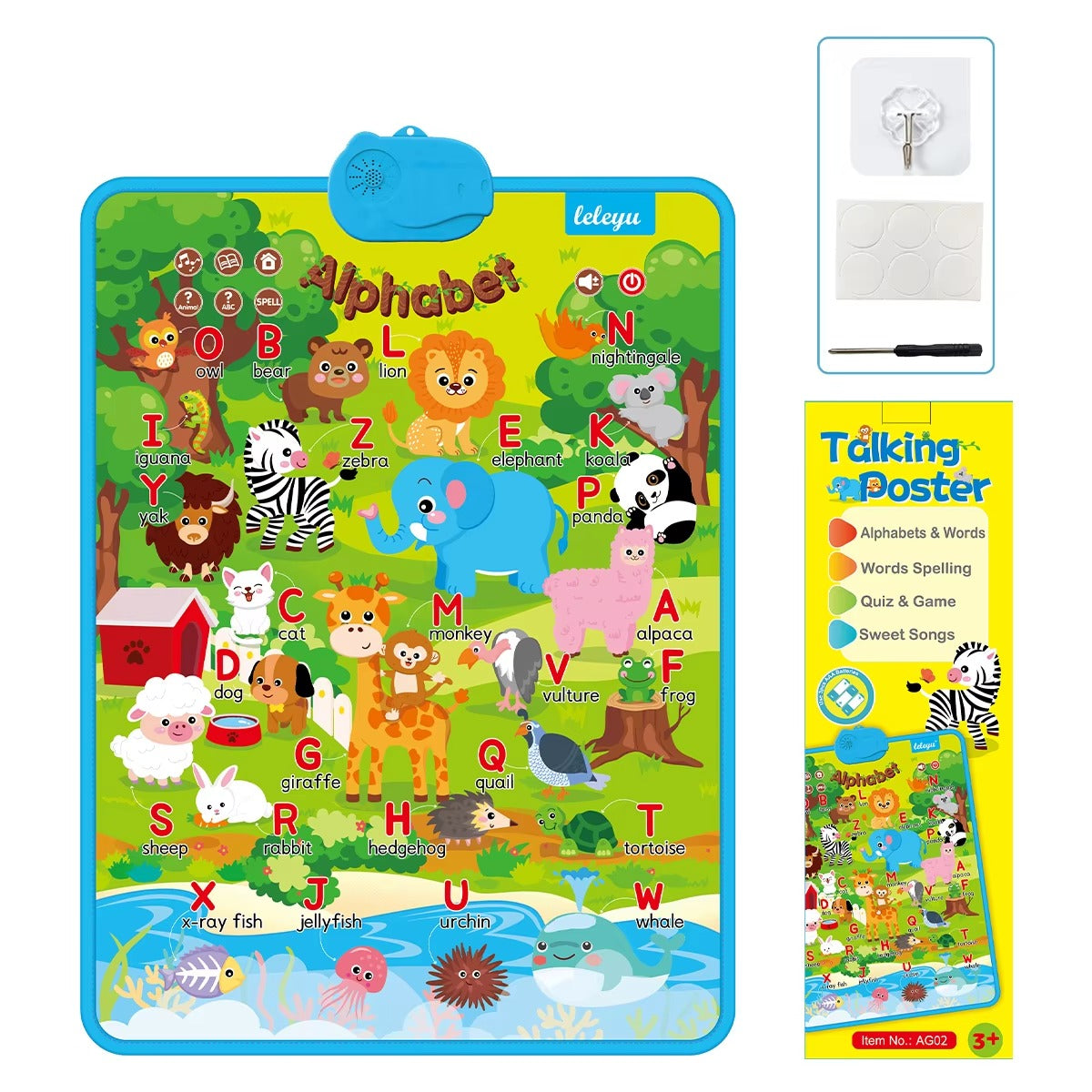 Animal Alphabet Fun Learning Talking Poster - G02