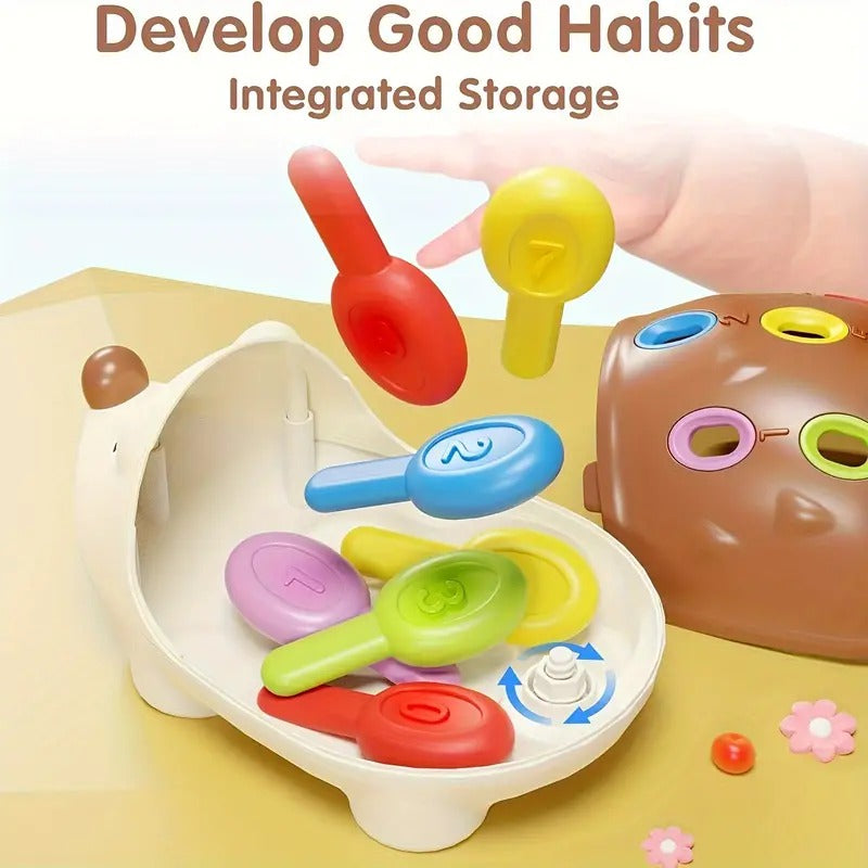 Hedgehog Color and Number Learning Puzzle Kit - 10A - Default Title - Odeez | Educational Toys Pakistan