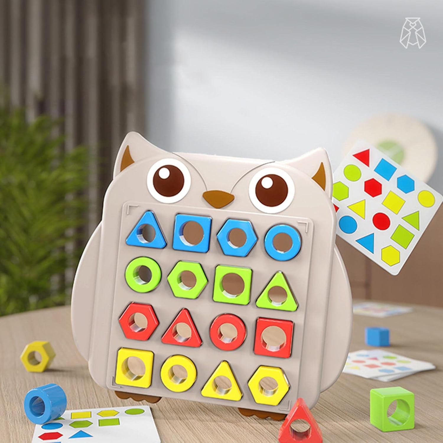 Fun Owl Pairing Shapes with Pattern Cards Two Players Challenge - 104 - Default Title - Odeez | Educational Toys Pakistan