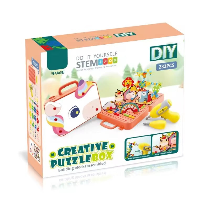 Magical Unicorn 3D Electric Creative Drill - 77A - Default Title - Odeez | Educational Toys Pakistan