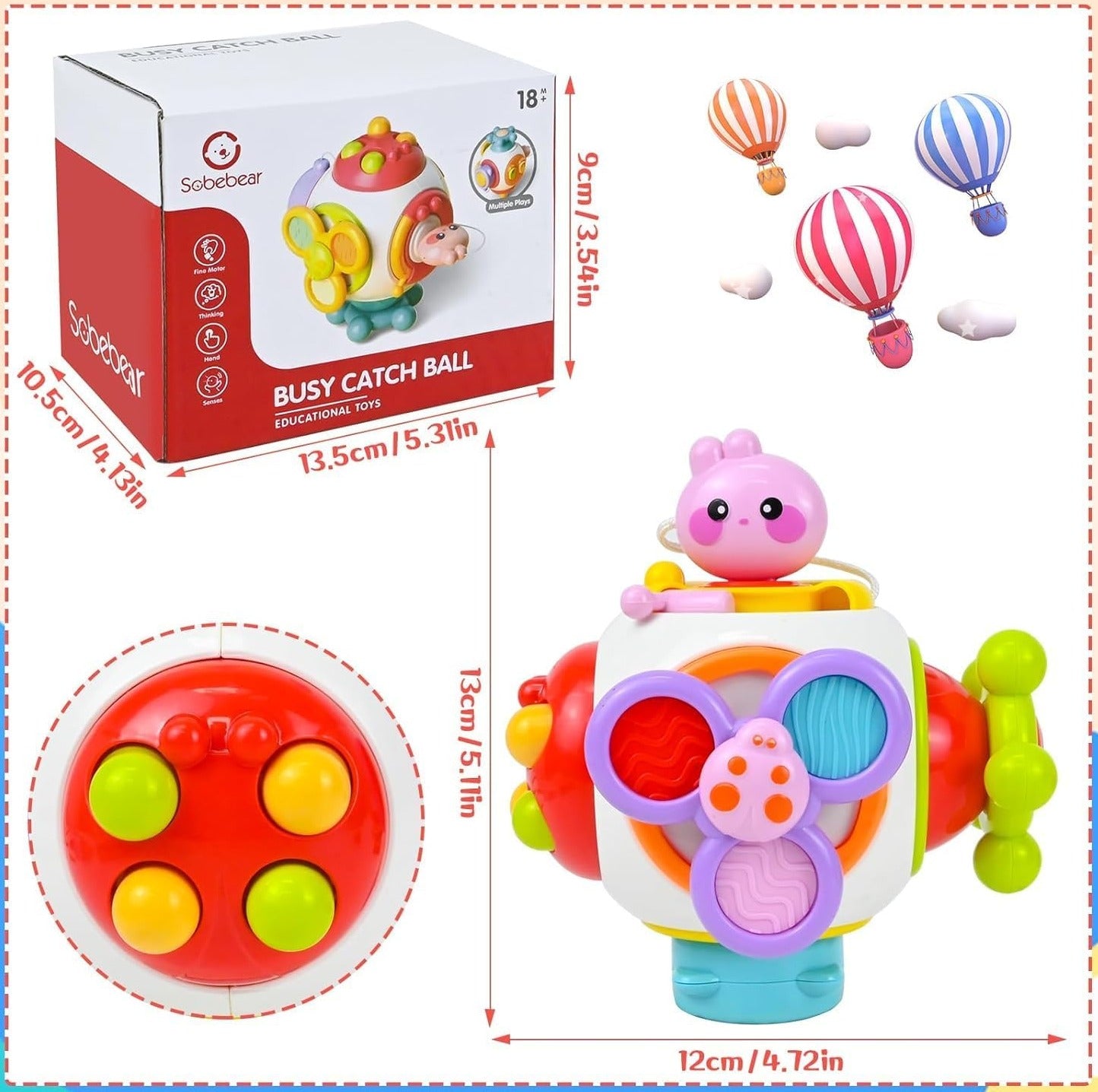 6in1 Busy Catch Ball Activity Cube - 022