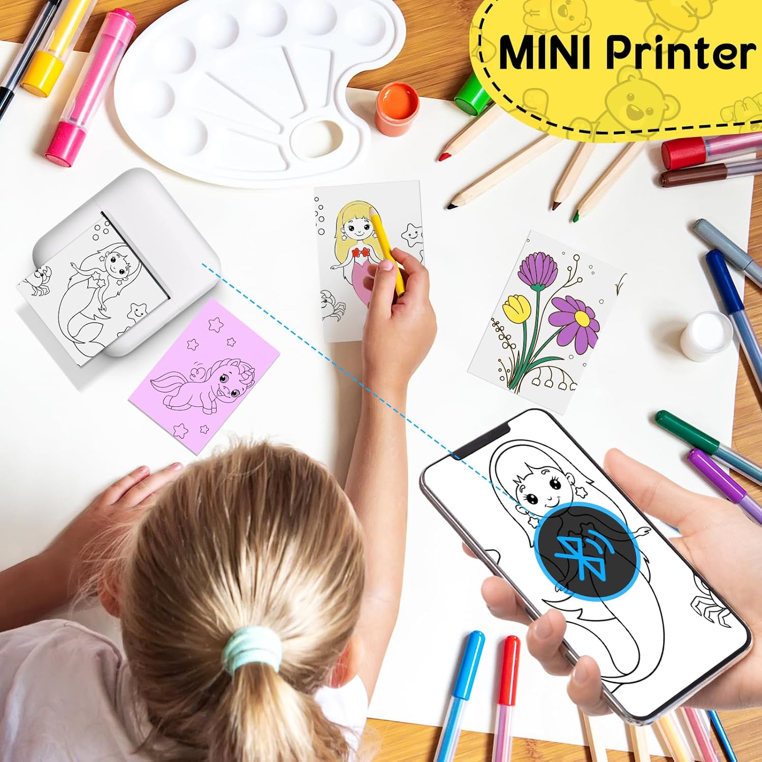 Mini Portable Pocket Thermal Bluetooth Printer with LED Light - X3 - Default Title - Odeez | Educational Toys Pakistan