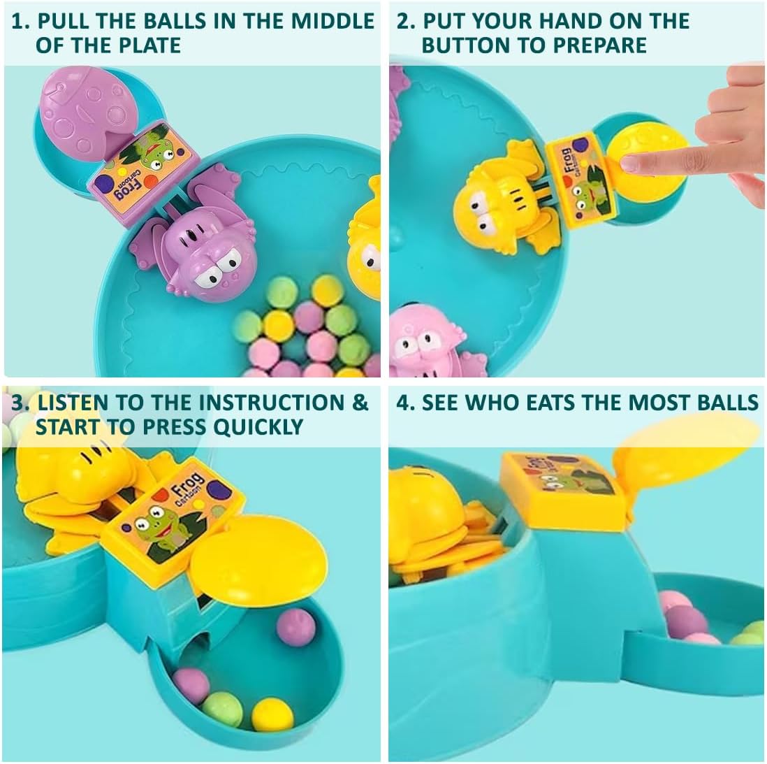 Hungry Frogs Eat Bean Activity Family Game - 201 - Default Title - Odeez | Educational Toys Pakistan