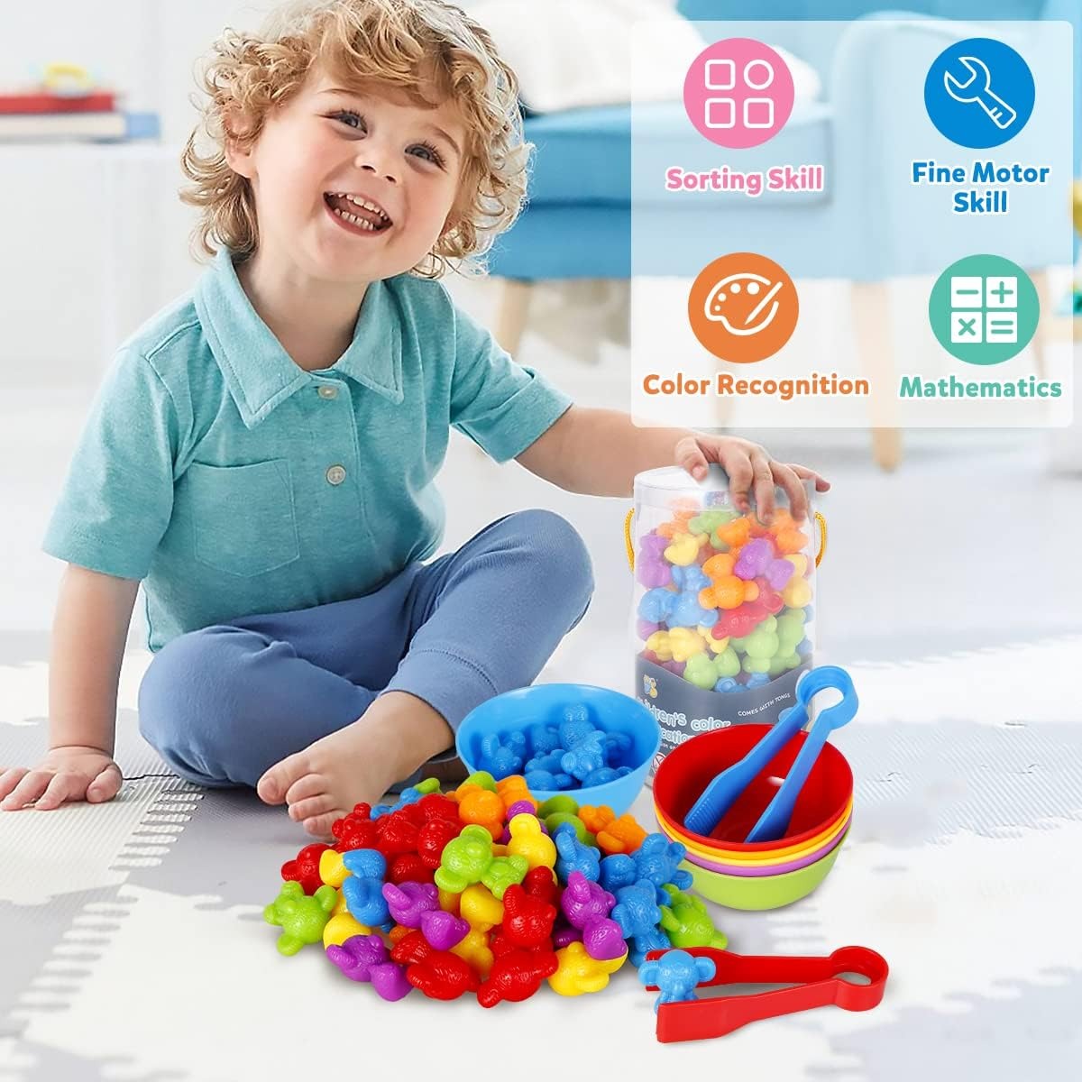 Colorful Sort Counting Bears with Matching Cups - 827