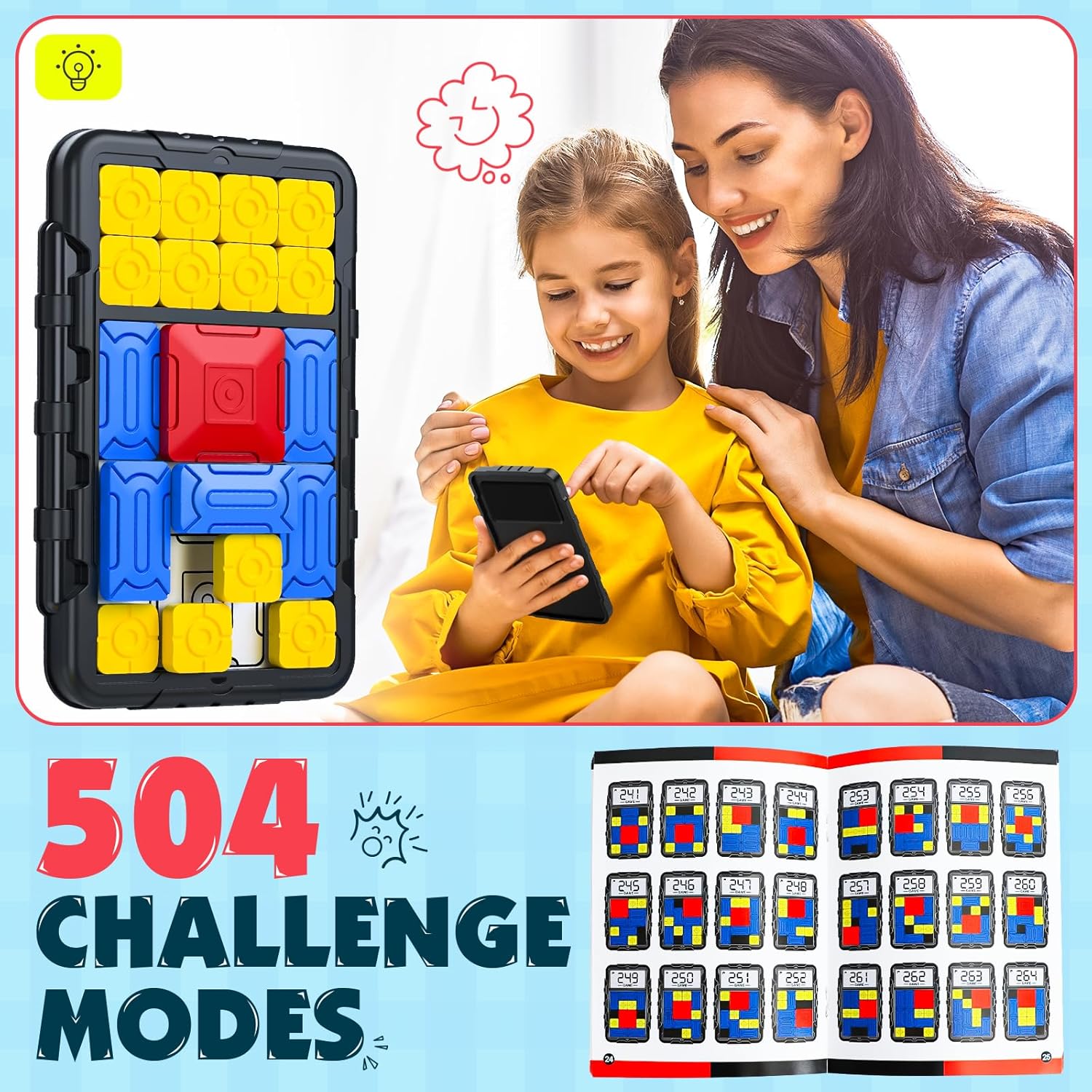 Magnetic Brain Teaser Slide Puzzle Game - 500+ Challenges - Default Title - Odeez | Educational Toys Pakistan