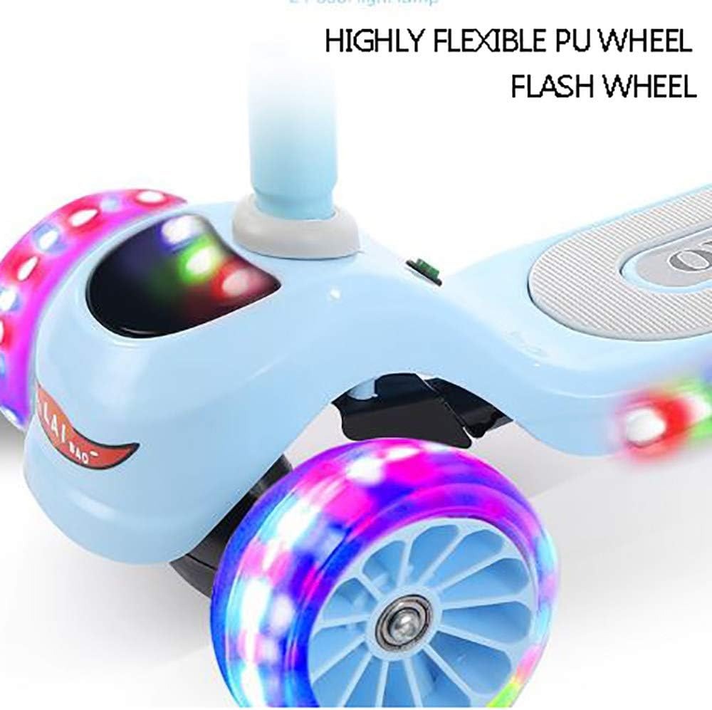 Foldable Light-Up Wheels Tri Wheels Scooter for Kids with Adjustable Height - 515