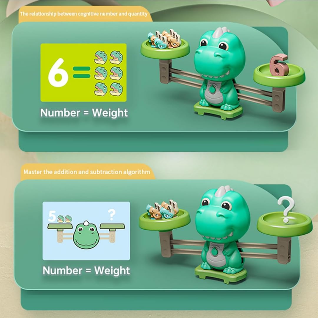 Dinosaur Balancing and Catching Mental Maths Learning Kit - 29B - Default Title - Odeez | Educational Toys Pakistan