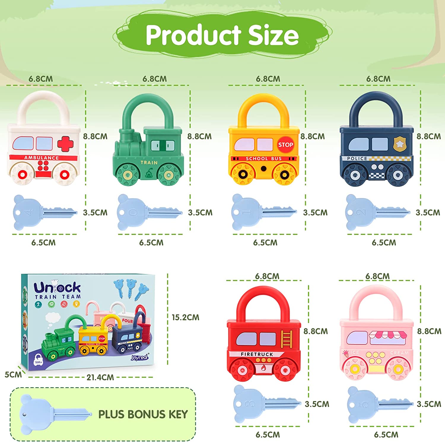 Number Recognition Matching Lock and Key Train Set - 6 pieces - Default Title - Odeez | Educational Toys Pakistan
