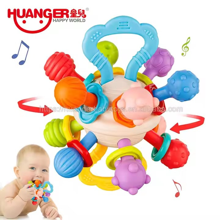 Huanger Teething and Sensory Baby Rattle Toy - 194 - Default Title - Odeez | Educational Toys Pakistan