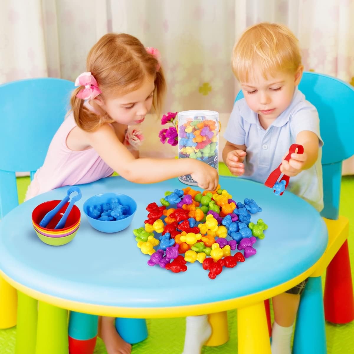 Colorful Sort Counting Bears with Matching Cups - 827