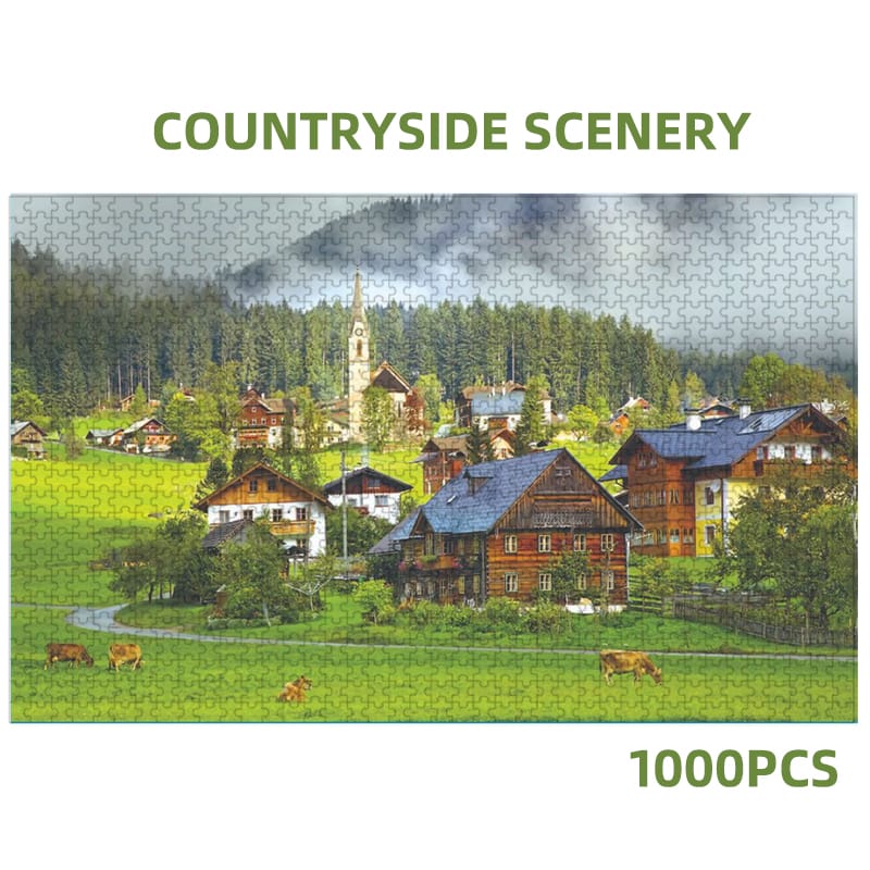 Countryside Scenery Jigsaw Puzzle 1000 Pieces - 588 - Default Title - Odeez | Educational Toys Pakistan