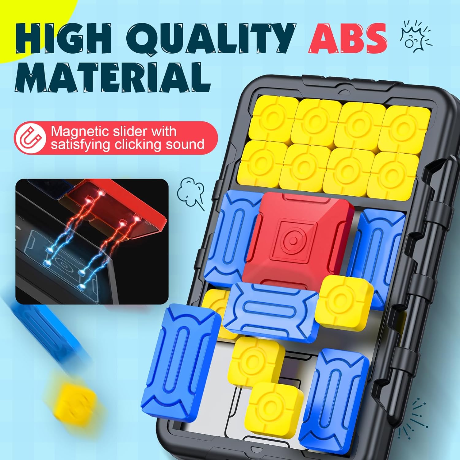 Magnetic Brain Teaser Slide Puzzle Game - 500+ Challenges - Default Title - Odeez | Educational Toys Pakistan