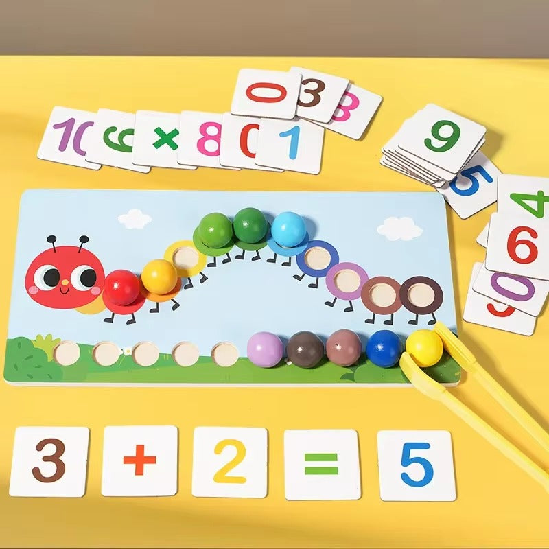 Montessori Caterpillar Maths and Colorful Beads Learning - 549 - Default Title - Odeez | Educational Toys Pakistan