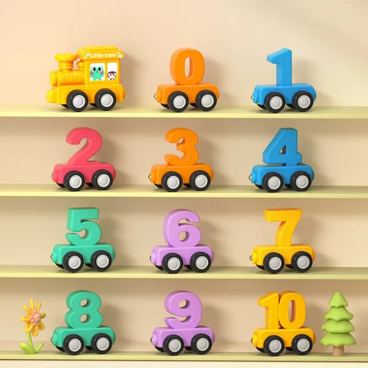 Colorful Plastic Magnetic Digital Number Train - 86A - Default Title - Odeez | Educational Toys Pakistan