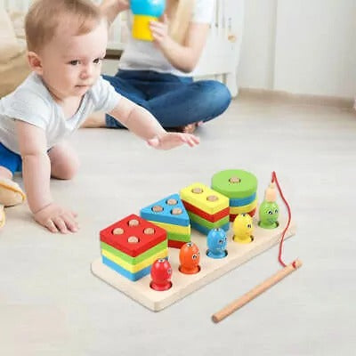 Geometrical Shape Columns with Magnetic Fishing - 843 - Default Title - Odeez | Educational Toys Pakistan