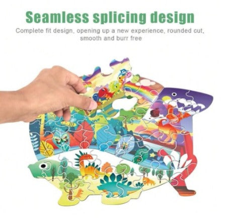 Mini Dinosaur World Jigsaw Puzzles - 36 pieces - 801 - Default Title - Odeez | Educational Toys Pakistan