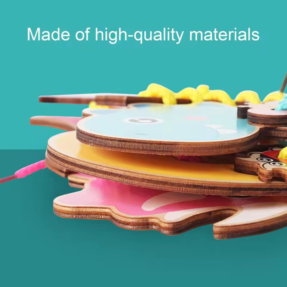 Wooden Dinosaur Threading Hand-Eye Coordination - 684 - Default Title - Odeez | Educational Toys Pakistan