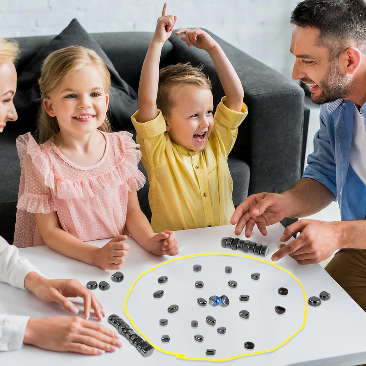 Magnetic Effect Chess Stone Family Board Game - 069 - Default Title - Odeez | Educational Toys Pakistan