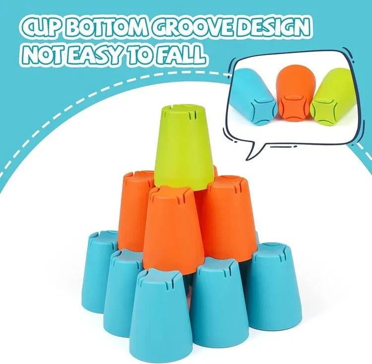 3in1 Quick Stacking Cup Play Set - 698 - Default Title - Odeez | Educational Toys Pakistan