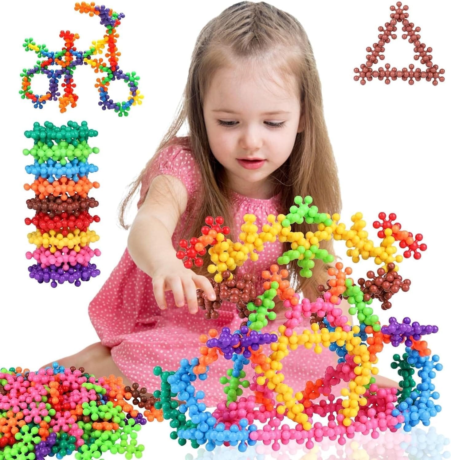 Snowflake Interlocking Building Blocks 400 pieces Container - 689 - Default Title - Odeez | Educational Toys Pakistan