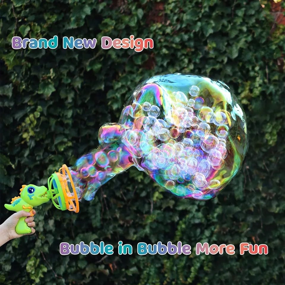 Dinosaur Bubble Blowing Water Gun - 014 - Default Title - Odeez | Educational Toys Pakistan