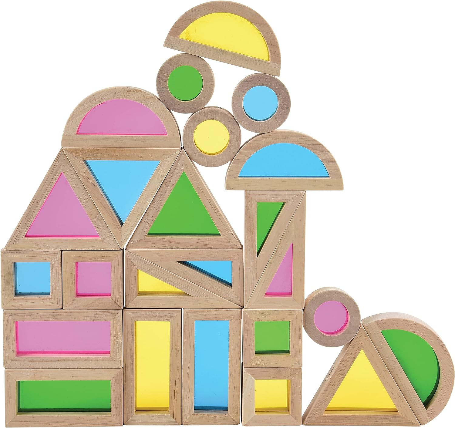 Wooden Constructive Playthings Color Mixing Building Blocks - 24 pieces - Default Title - Odeez | Educational Toys Pakistan