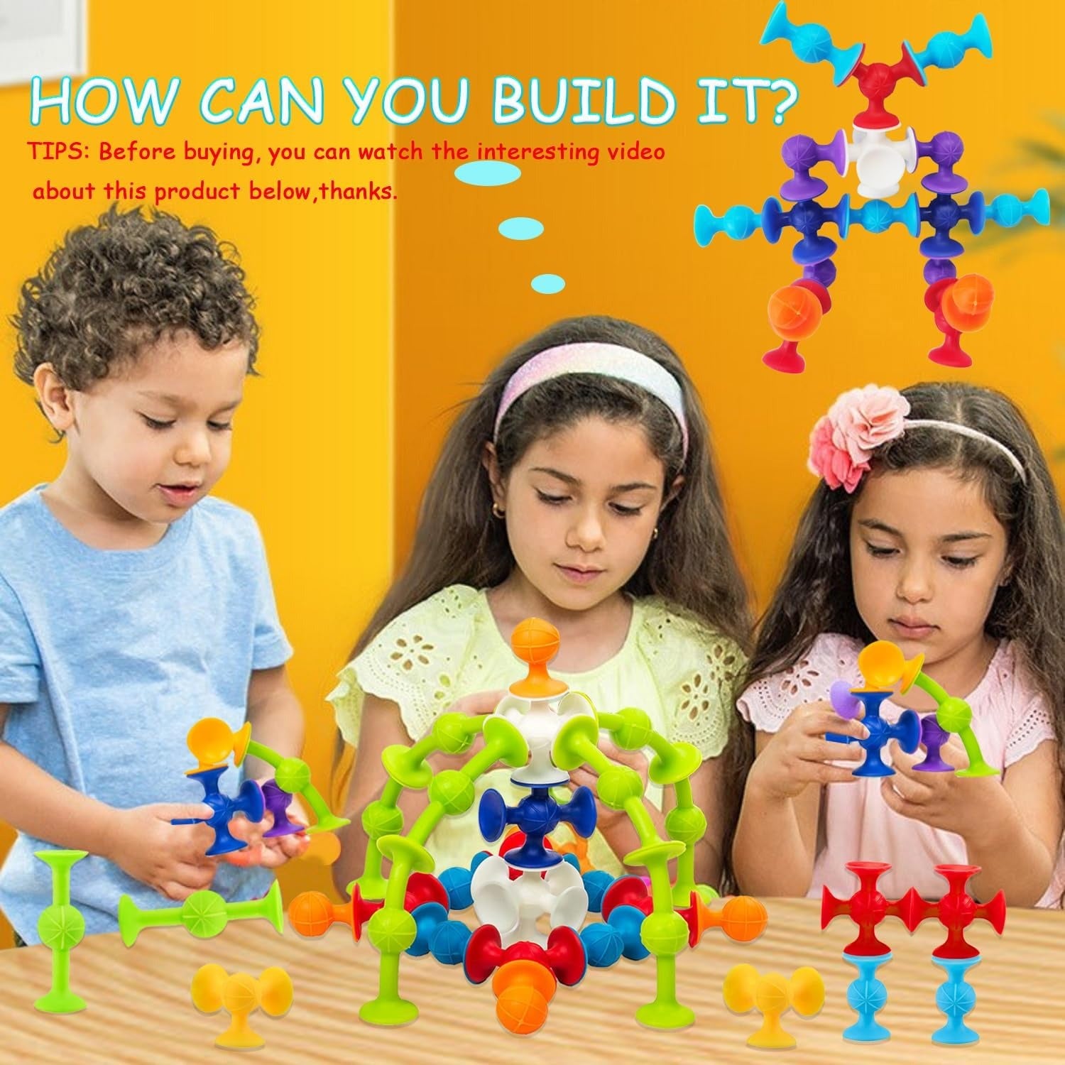 Suction Building Blocks Construction Toy - 90 Pieces