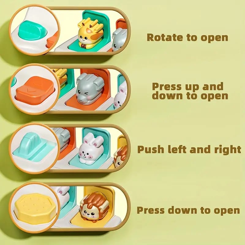 Pop-Up Cause and Effect Interactive Animals Sensory Set - 91A - Default Title - Odeez | Educational Toys Pakistan