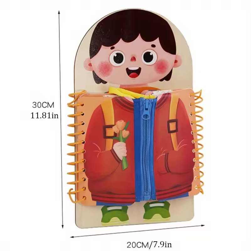 Montessori Wooden Busy Dress Learning Kit - 082 - Default Title - Odeez | Educational Toys Pakistan