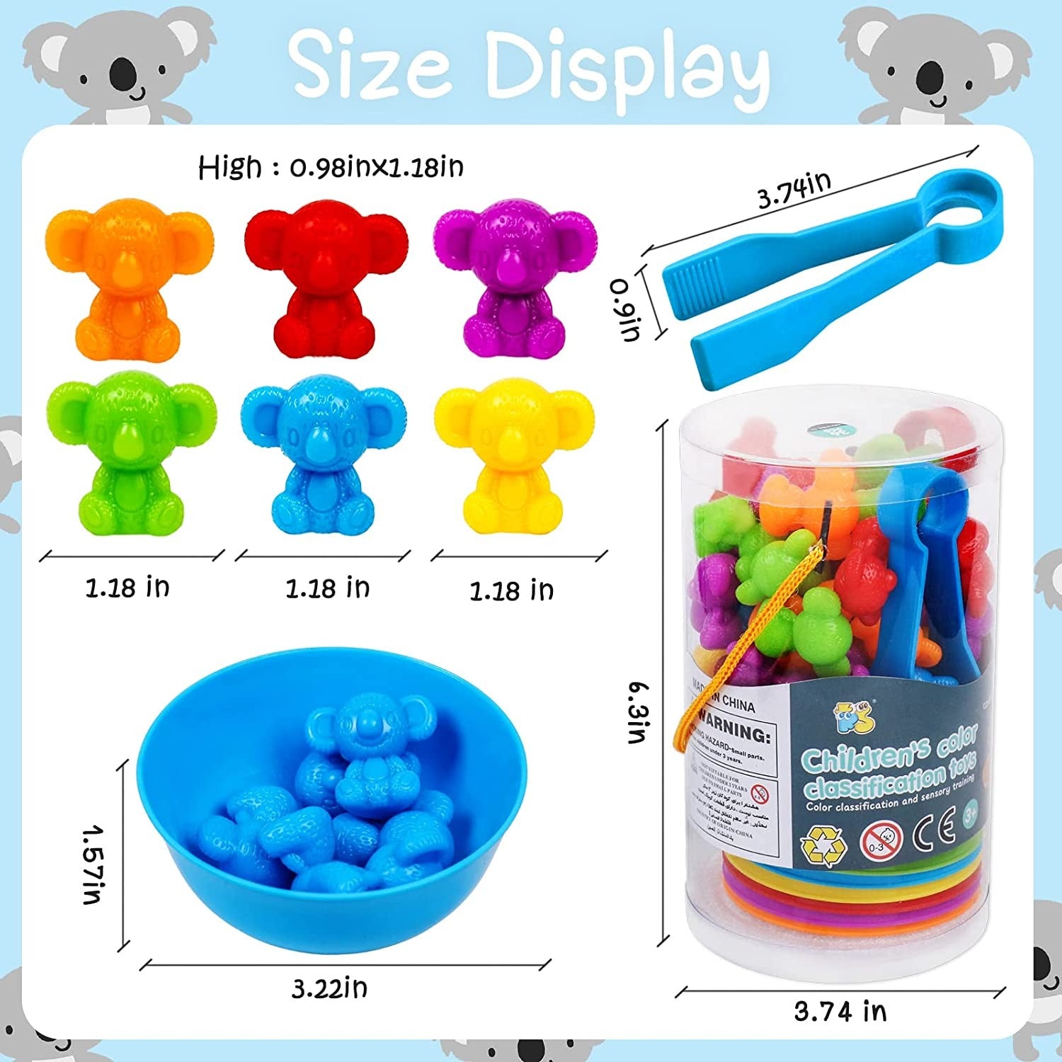Colorful Sort Counting Bears with Matching Cups - 827